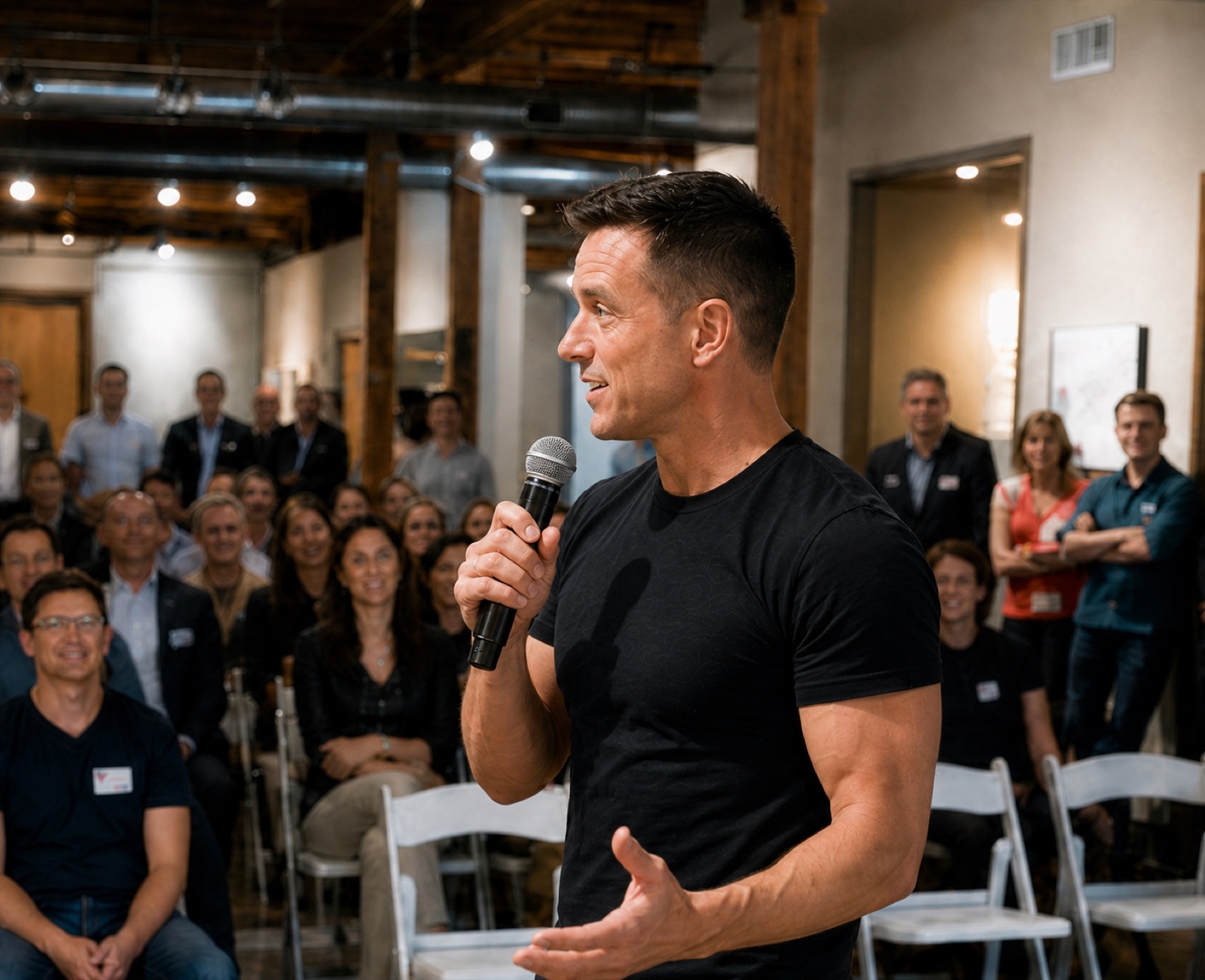 Joe Payton speaking during a GeniusDen Talk